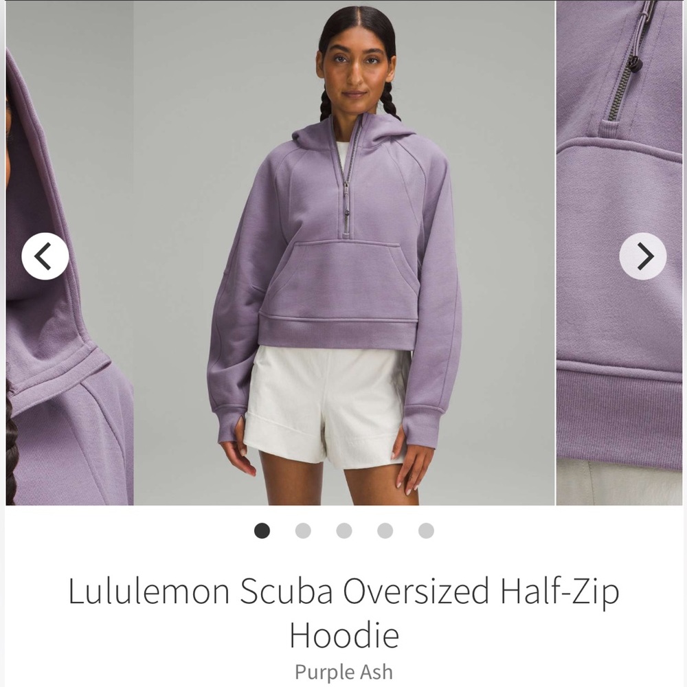 ISO Lululemon Scuba Oversized Half-Zip Hoodie XS/S PURPLE ASH